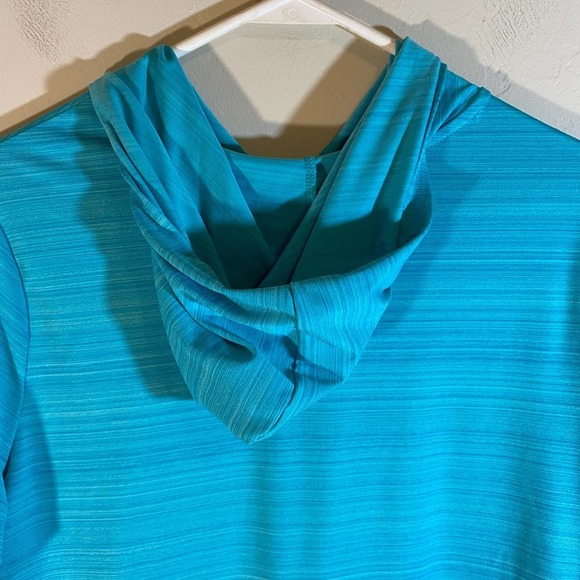 Lands End Hooded Pull Over Top Teal Size XXL - Picture 7 of 9